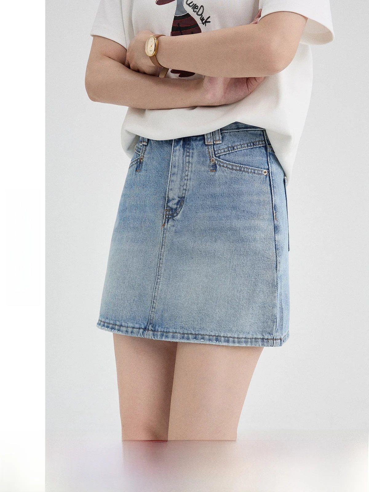 High Waist A-Line Skirt Women's Denim Skirts Summer 2026 Slimming Short Skirts Guier Brand Standard Fit Zipper Style
High Waist A-Line Skirt Women's Denim Skirts Summer 2026 Slimming Short Skirts Guier Brand Standard Fit Zipper Style