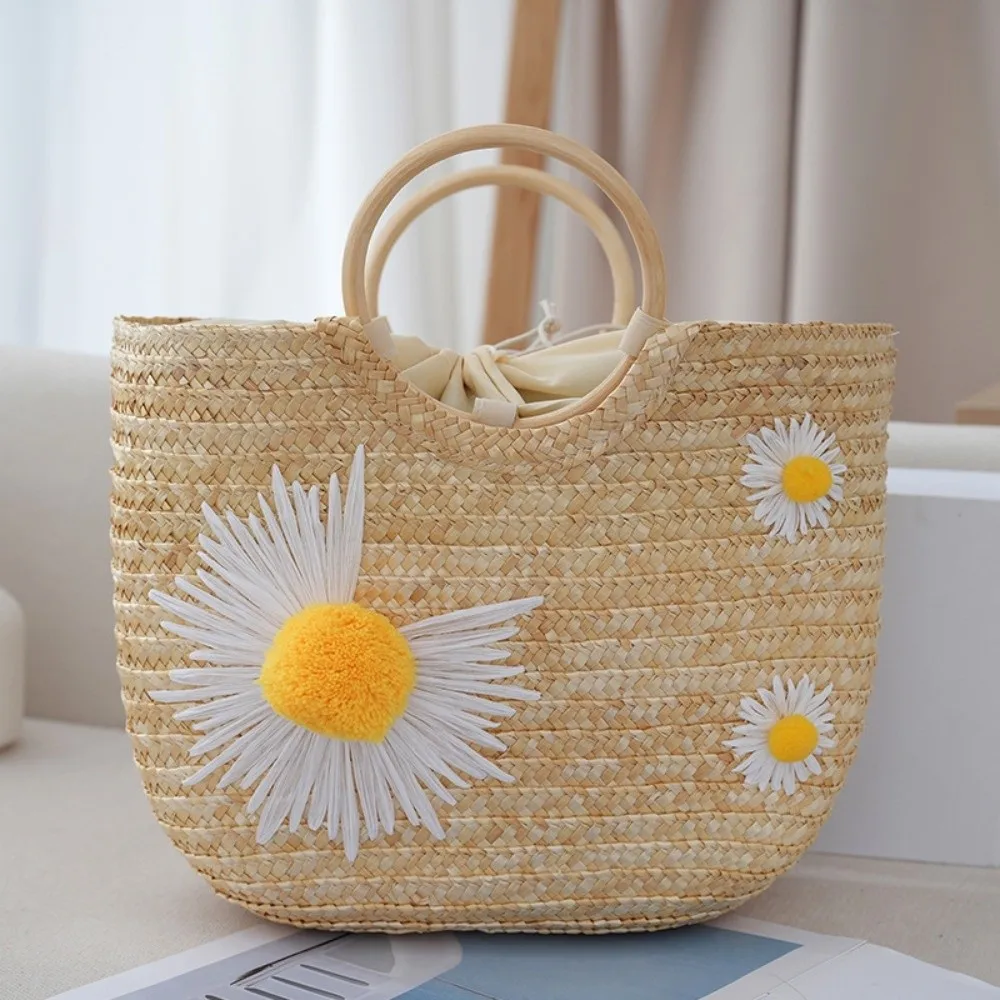 New Handmade Grass Woven Tote Bag Straw Woven Solid Color Embroidery Handbag Large Capacity Hollow Beach Shoulder Bag Travel
New Handmade Grass Woven Tote Bag Straw Woven Solid Color Embroidery Handbag Large Capacity Hollow Beach Shoulder Bag Travel