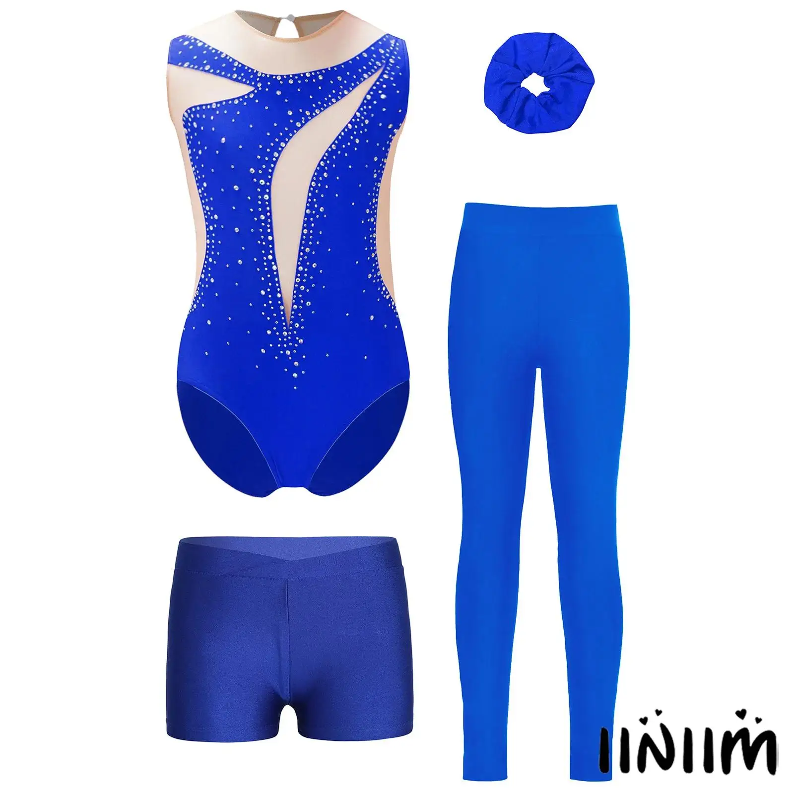 Girls Sparkling Gymnastics Leotard Set Sheer Mesh Rhinestone Ballet Outfit Ballet Bodysuit with Complete Performance Accessories
Girls Sparkling Gymnastics Leotard Set Sheer Mesh Rhinestone Ballet Outfit Ballet Bodysuit with Complete Performance Accessories