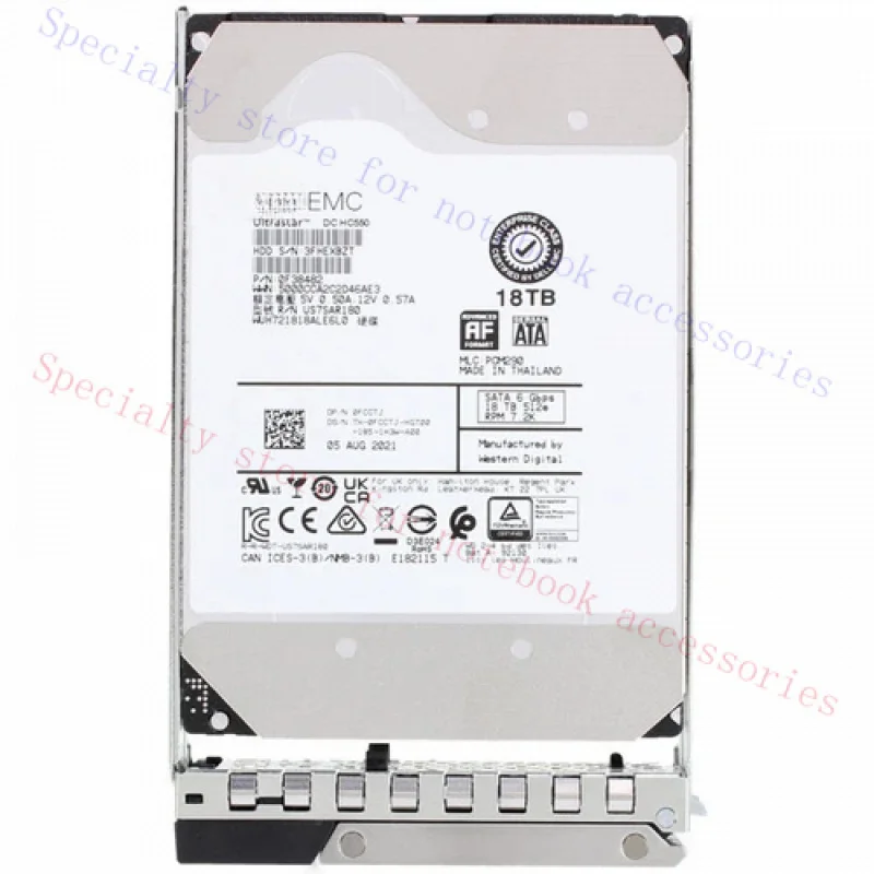 R+ FOR FCCTJ DELL EMC 18TB 7.2K SATA 6Gb/s 3.5in 512e HDD 0FCCTJ WUH721818ALE6L0
R+ FOR FCCTJ DELL EMC 18TB 7.2K SATA 6Gb/s 3.5in 512e HDD 0FCCTJ WUH721818ALE6L0