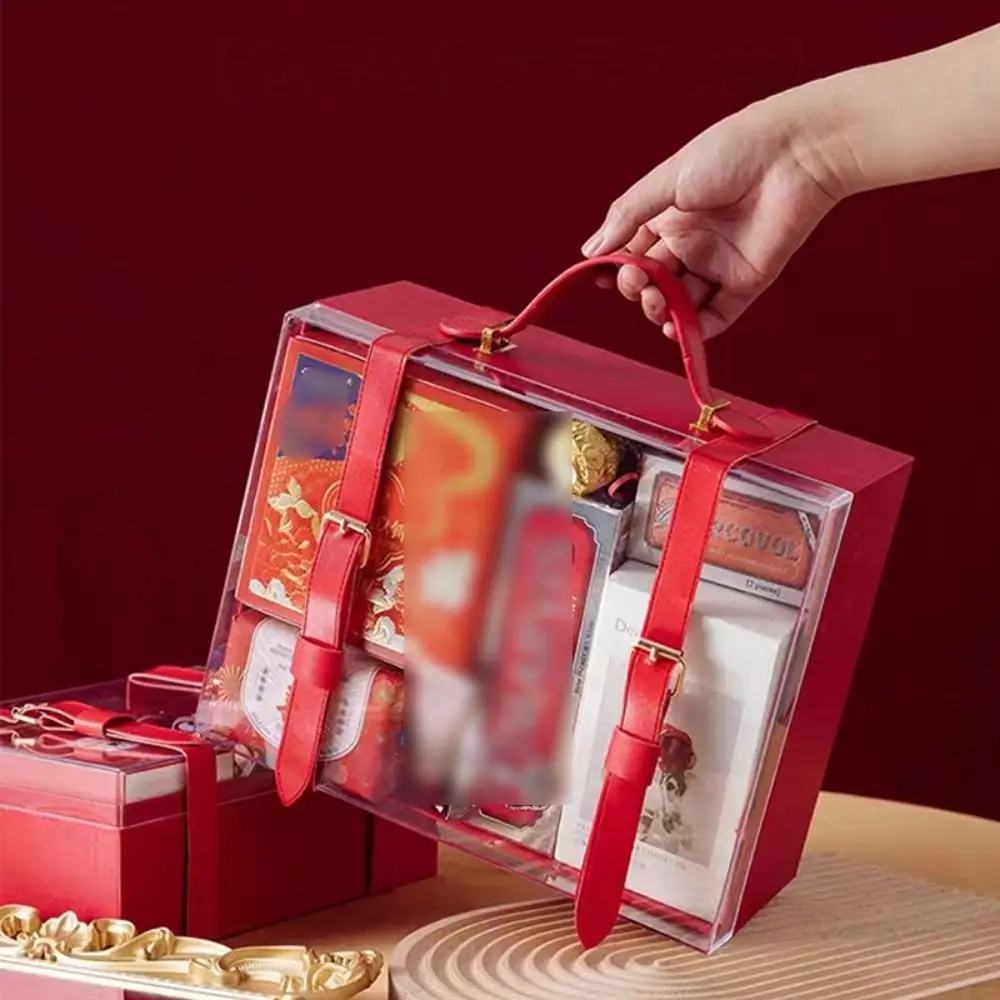 Light Luxury Transparent Gift Box Visible Windows Handheld Storage Case Portable with Handle Wedding Candy Packaging Box Friend
Light Luxury Transparent Gift Box Visible Windows Handheld Storage Case Portable with Handle Wedding Candy Packaging Box Friend
