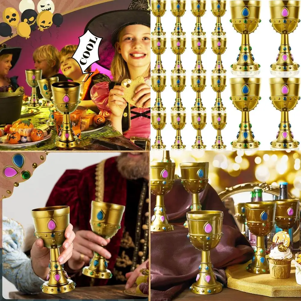 Позолоченные средневековые бокалы с короной на 8 унций, 20 упаковок, пластиковые чаи с драгоценными камнями для вечеринок в королевских тематиках и карнавала.
Позолоченные средневековые бокалы с короной на 8 унций, 20 упаковок, пластиковые чаи с драгоценными камнями для вечеринок в королевских тематиках и карнавала.