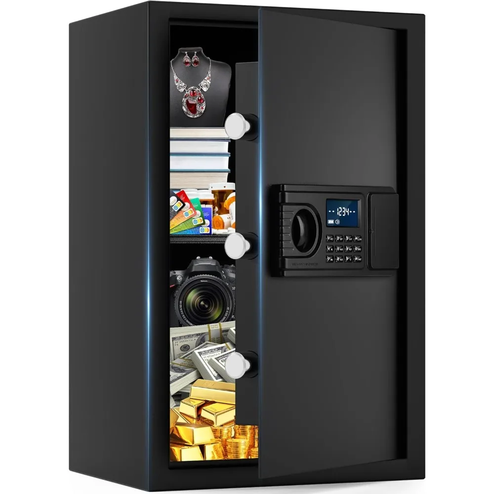Large Fire and Water Resistant Home Safe with Digital Keypad and Hidden Code for Money and Valuables
Large Fire and Water Resistant Home Safe with Digital Keypad and Hidden Code for Money and Valuables