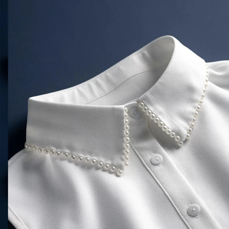 New Beading White Fake Collar Lapel Shirt False Collar For Women Black Detachable Collars For Women Half Shirt Faux Col Tie
New Beading White Fake Collar Lapel Shirt False Collar For Women Black Detachable Collars For Women Half Shirt Faux Col Tie