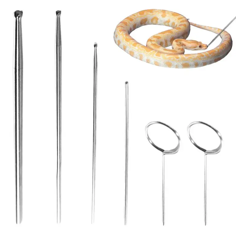 6Pcs/Set Snake Gender Detector Kit Stainless Steel High Performance Reptiles Snake Gender Probes Kit Reusable Detection Tool
6Pcs/Set Snake Gender Detector Kit Stainless Steel High Performance Reptiles Snake Gender Probes Kit Reusable Detection Tool
