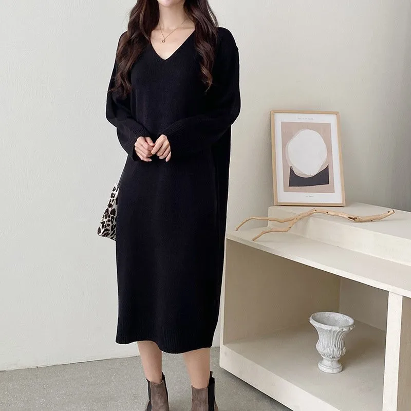 Dresses New Korean Sweater Dress Women 2022 Thick Winter Woman Vintage Knitted Solid Clothing Elegant Warm Autumn Vestido Femme
Dresses New Korean Sweater Dress Women 2022 Thick Winter Woman Vintage Knitted Solid Clothing Elegant Warm Autumn Vestido Femme