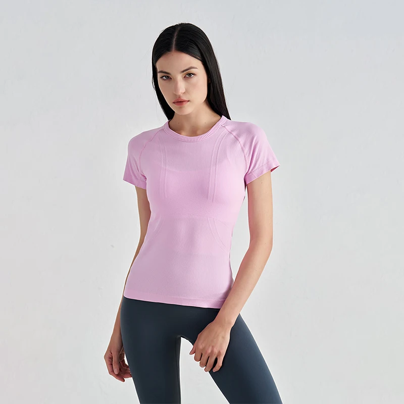 TRY TO BN Yoga Top Sports Short Sleeve Seamless T-shirt Round Collar Fitness Breathable Sportswear Versatile Running Gym Clothes
TRY TO BN Yoga Top Sports Short Sleeve Seamless T-shirt Round Collar Fitness Breathable Sportswear Versatile Running Gym Clothes