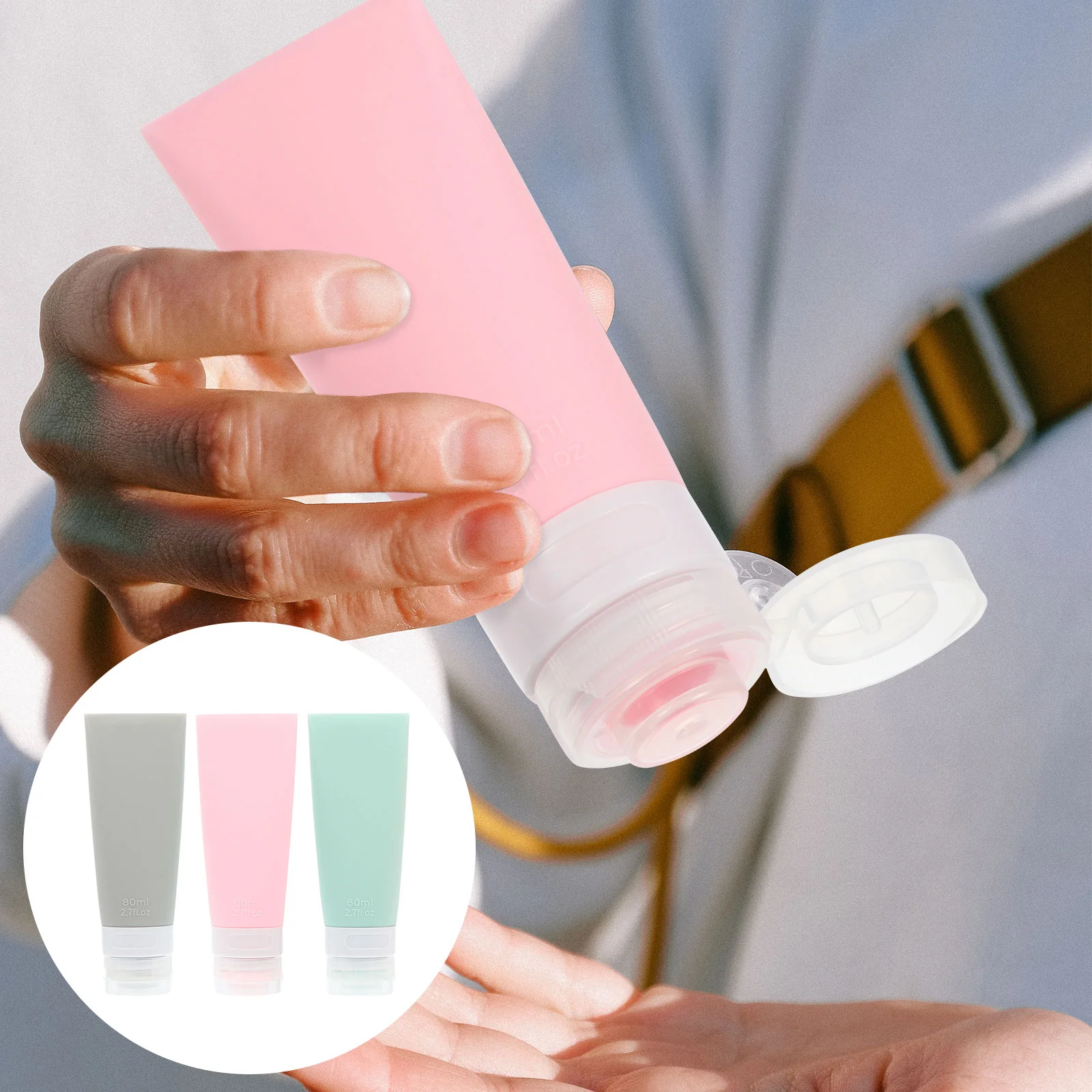 3 Pcs Liquid Containers Silica Gel Bottle Travel Lotion Squeezable Refill Toiletry
3 Pcs Liquid Containers Silica Gel Bottle Travel Lotion Squeezable Refill Toiletry