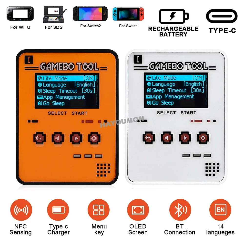 For GAMEBO TOOL Rechargeable Intelligent Emulator OLED Bth-compatible Smart iNFC Emulator for Switch/Switch2 3DS Wii U Accessory
For GAMEBO TOOL Rechargeable Intelligent Emulator OLED Bth-compatible Smart iNFC Emulator for Switch/Switch2 3DS Wii U Accessory