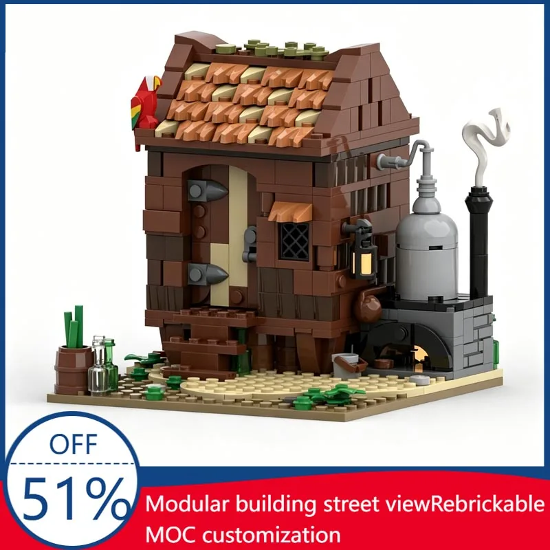 425pcs MOC Medieval Architecture Rum Distillery Street View Building Blocks Model Custom Creative Assembly Educational Toy Gift
425pcs MOC Medieval Architecture Rum Distillery Street View Building Blocks Model Custom Creative Assembly Educational Toy Gift