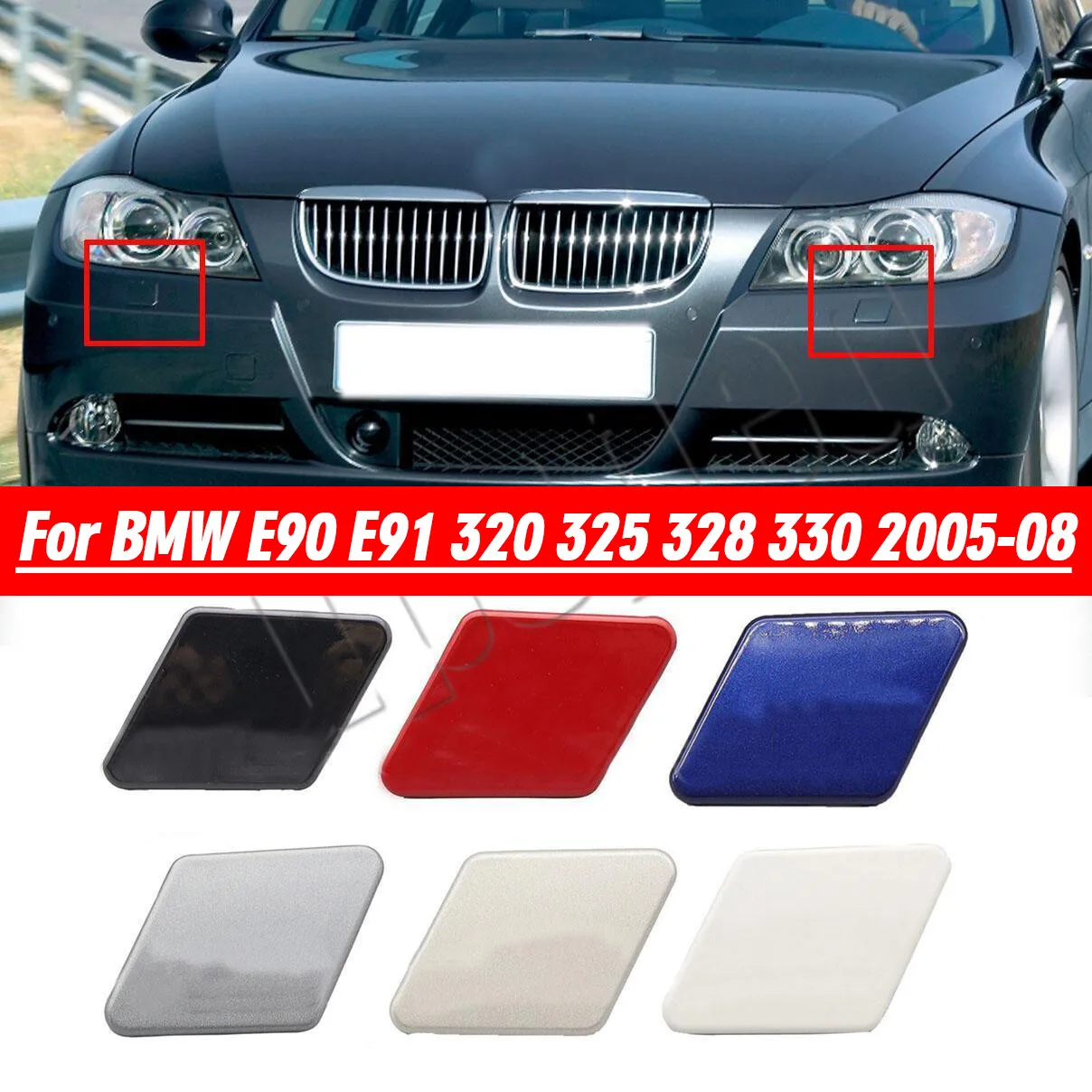 Front Bumper Headlight Washer Cover Cap For BMW E90 E91 320 325 328 330 2005-08
Front Bumper Headlight Washer Cover Cap For BMW E90 E91 320 325 328 330 2005-08