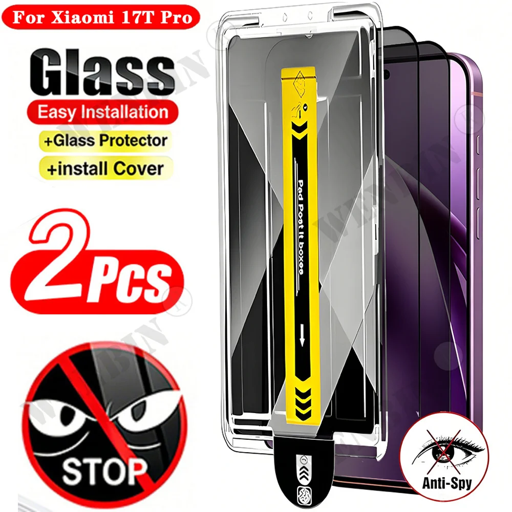 2Pcs Privacy Screen Protector For Xiaomi 17T Pro Anti-spy Protective Glass For Xiaomi 17T
2Pcs Privacy Screen Protector For Xiaomi 17T Pro Anti-spy Protective Glass For Xiaomi 17T