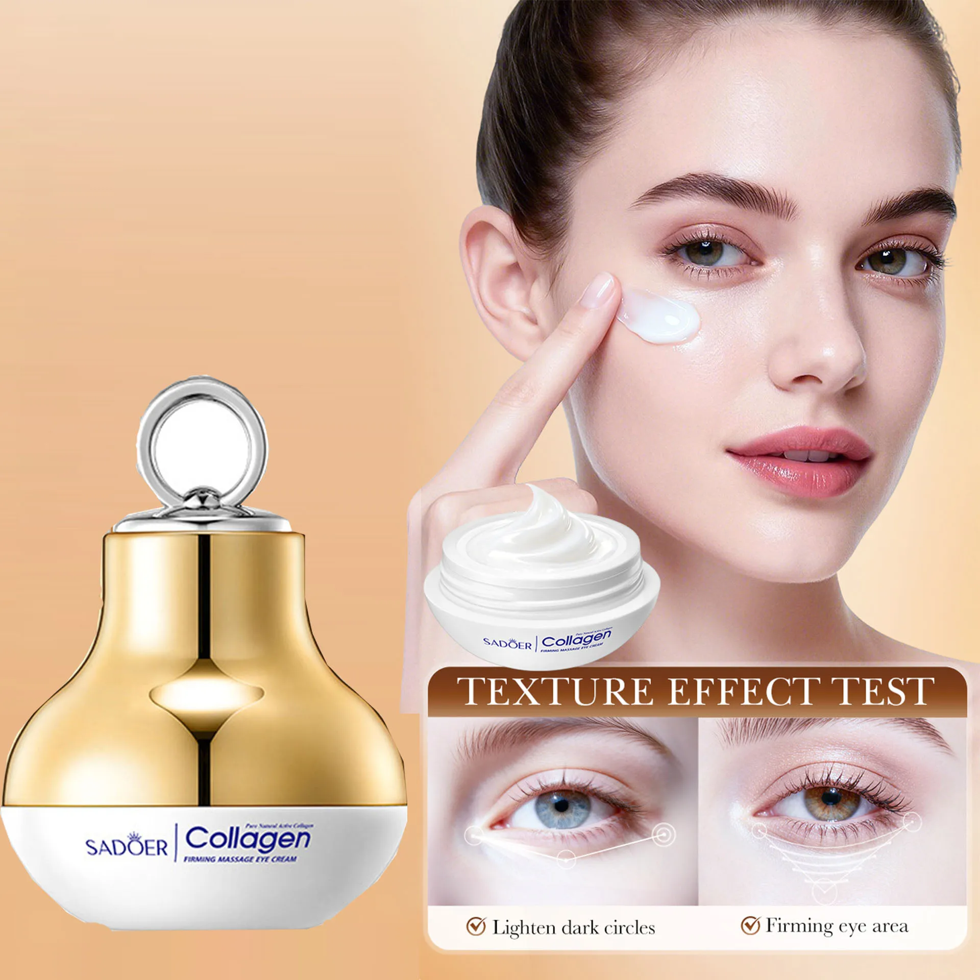 Collagen electric massage firming eye cream fades eye lines moisturizes removes puffiness and improves dark circles 30g Skincare
Collagen electric massage firming eye cream fades eye lines moisturizes removes puffiness and improves dark circles 30g Skincare