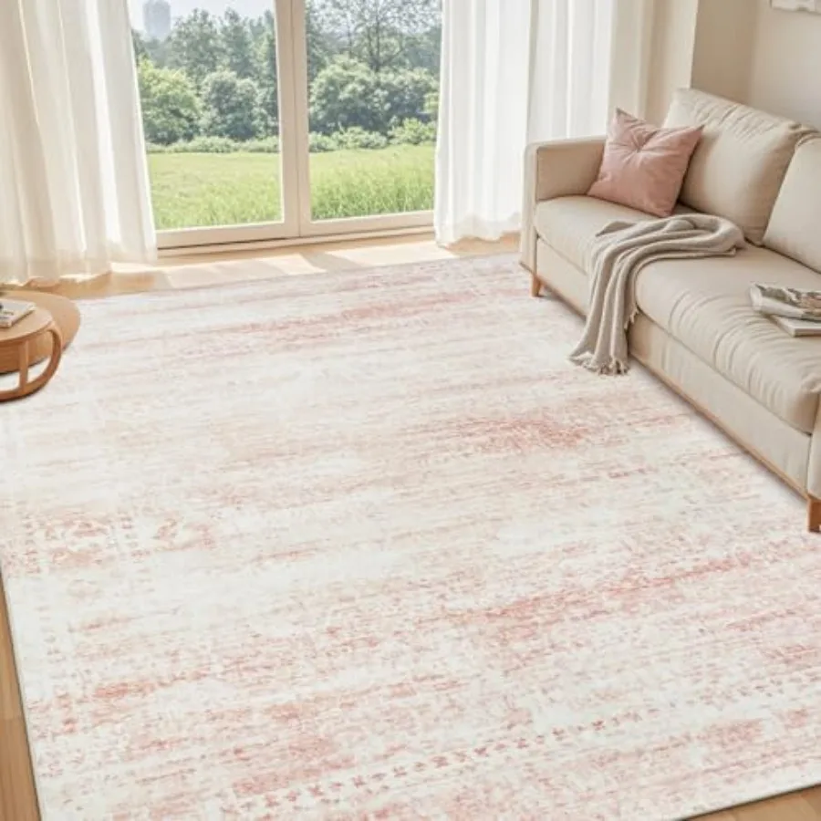 Washable 8x10 area rugs for living room and bedroom, faux wool vintage pink white retro print, ultra soft non-slip non-shedding
Washable 8x10 area rugs for living room and bedroom, faux wool vintage pink white retro print, ultra soft non-slip non-shedding