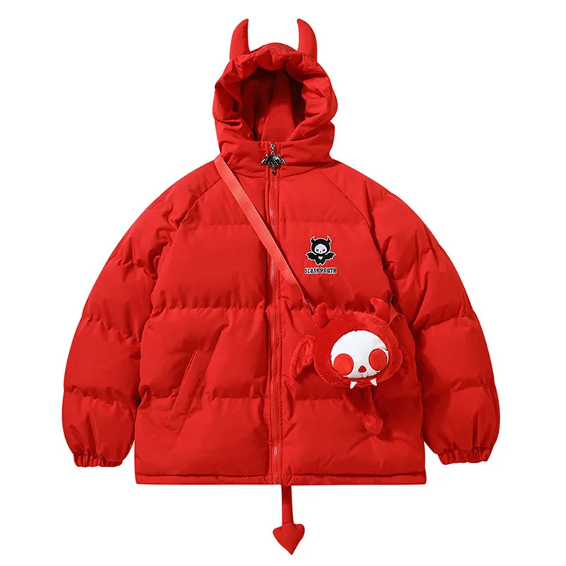 Oversized Hip Hop Devil Winter Puffer Jackets Men Harakuju Warm Bubble Coat 2023 Streetwear Hooded
Oversized Hip Hop Devil Winter Puffer Jackets Men Harakuju Warm Bubble Coat 2023 Streetwear Hooded