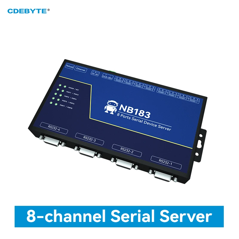Изолированный 8-канальный последовательный сервер RS485/232/422 к RJ45 ModBus RTU к TCP CDEBYTE NB183 Встроенный модуль Watchdog MQTT/HTTP IOT
Изолированный 8-канальный последовательный сервер RS485/232/422 к RJ45 ModBus RTU к TCP CDEBYTE NB183 Встроенный модуль Watchdog MQTT/HTTP IOT