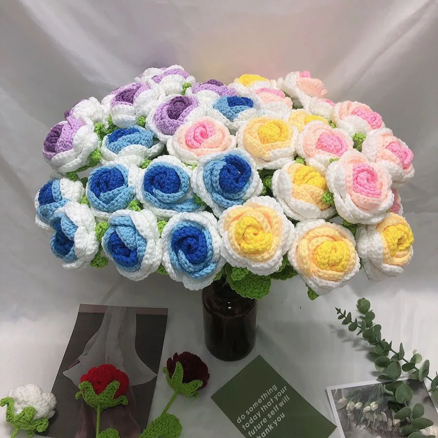 3pcs finished handmade knitting gradient color roses fake flowers knitting flowers wool knitting homemade crochet bouquet gift
3pcs finished handmade knitting gradient color roses fake flowers knitting flowers wool knitting homemade crochet bouquet gift