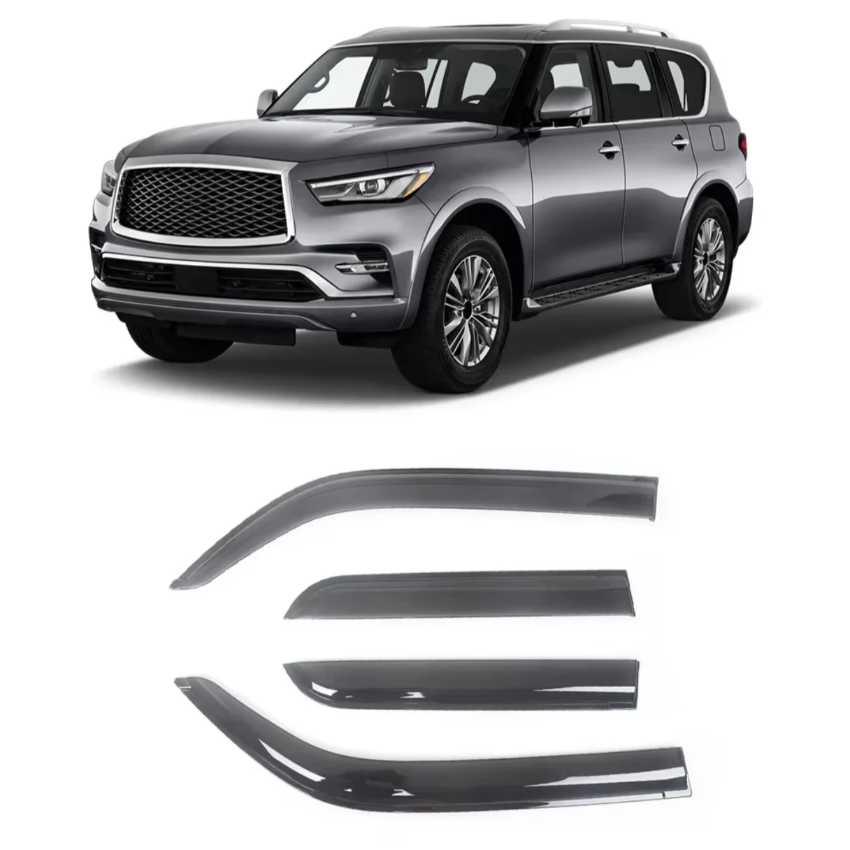 Window Visor Rain Guards for Infiniti QX80 Z62 2014 2015 2016 2017 2018 2019 2020 2021 Wind Deflectors Door Visor Vent Shades
Window Visor Rain Guards for Infiniti QX80 Z62 2014 2015 2016 2017 2018 2019 2020 2021 Wind Deflectors Door Visor Vent Shades