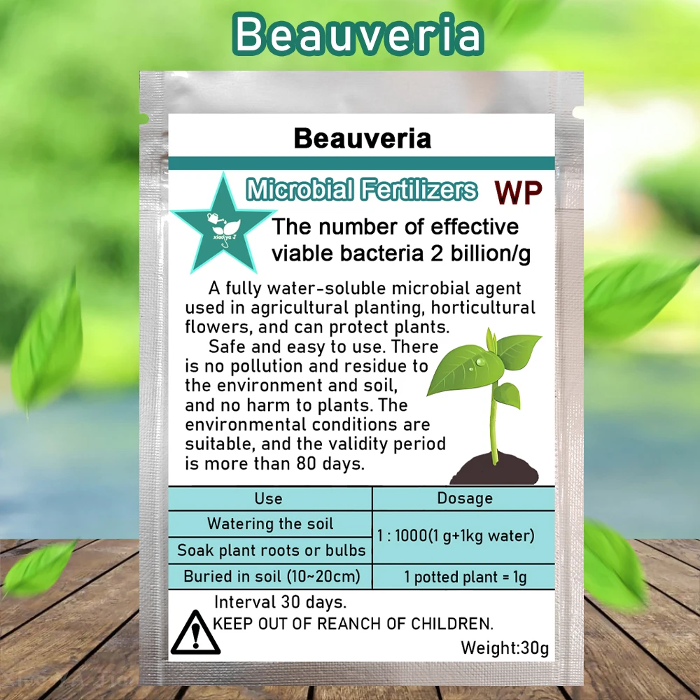 30g Beauveria Microbial Fertilizer Fully Water-soluble Fertilizer Plant Food Agent Protect Plants For Garden Farm
30g Beauveria Microbial Fertilizer Fully Water-soluble Fertilizer Plant Food Agent Protect Plants For Garden Farm