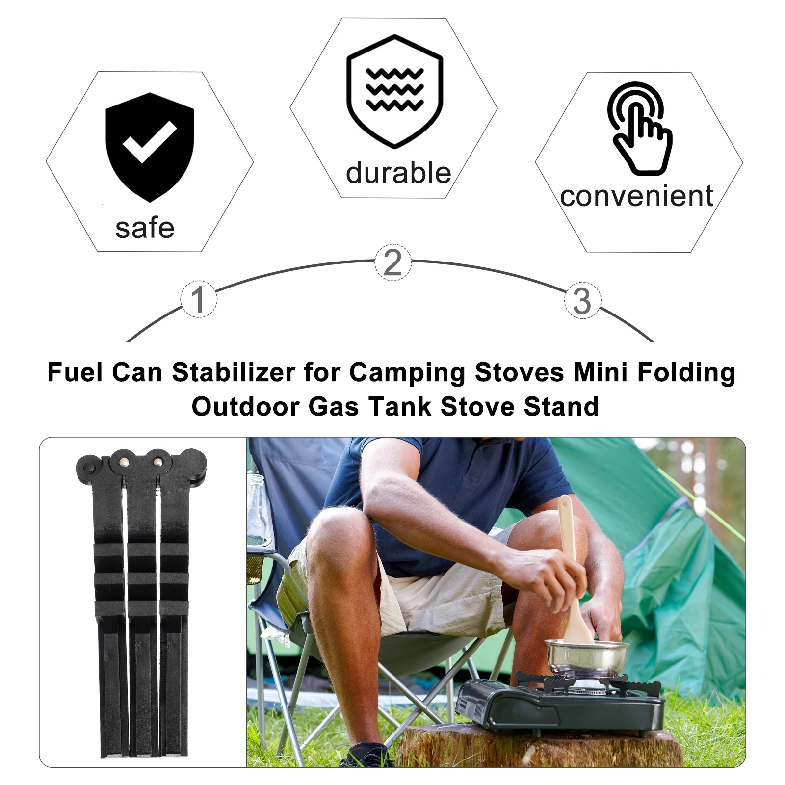 Foldable Camping Stove Stand High Strength Nylon Compact Durable Fuel Can Stabilizer Gas Tank Tripod Outdoor Cooking Accessories
Foldable Camping Stove Stand High Strength Nylon Compact Durable Fuel Can Stabilizer Gas Tank Tripod Outdoor Cooking Accessories