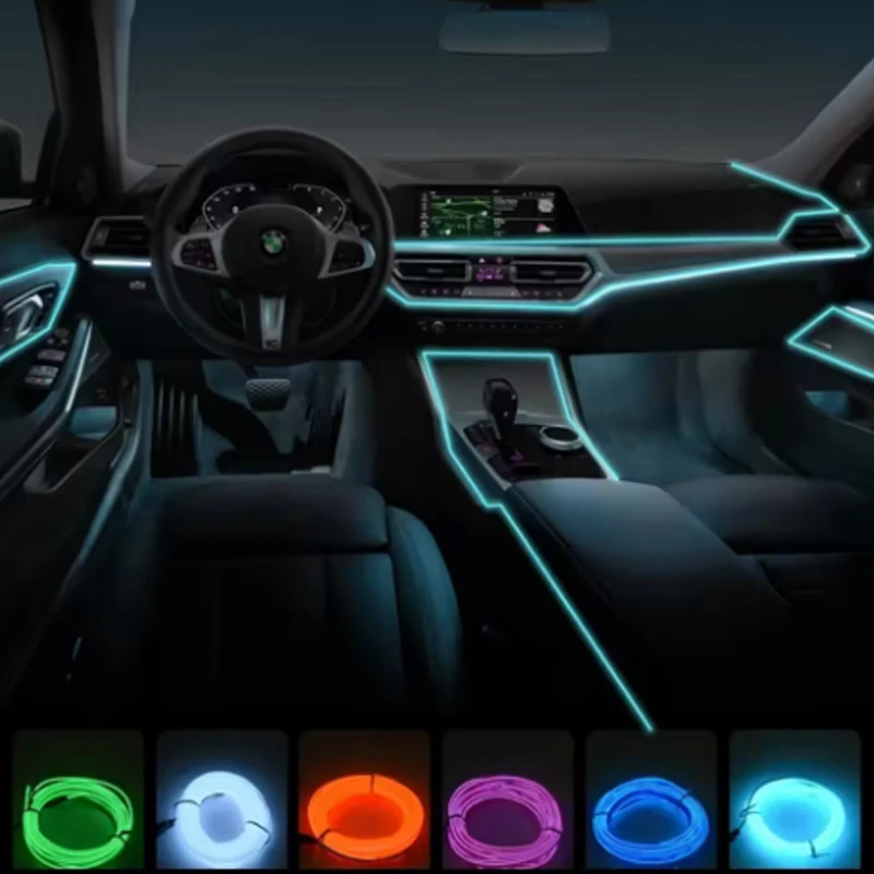 5 м аксессуары для салона автомобиля, атмосферная лампа EL, линия холодного света с USB DIY, декоративная консоль приборной панели, авто светодиодное окружающее освещение
5 м аксессуары для салона автомобиля, атмосферная лампа EL, линия холодного света с USB DIY, декоративная консоль приборной панели, авто светодиодное окружающее освещение