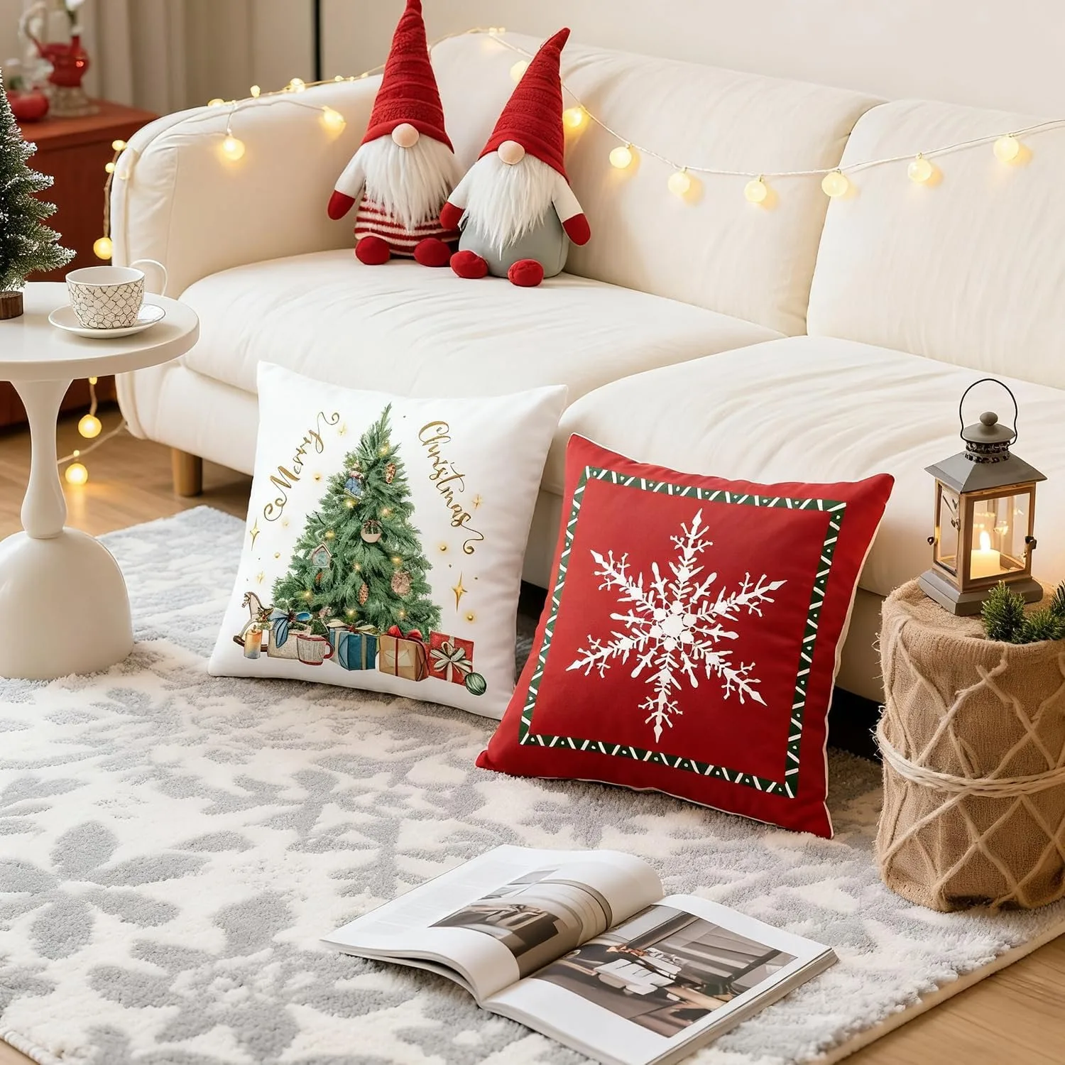 Christmas Tree & Snowflake Throw Pillow Covers, Festive Home Decor Cushion Cases
Christmas Tree & Snowflake Throw Pillow Covers, Festive Home Decor Cushion Cases
