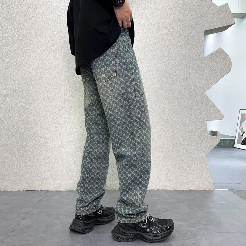Vintage Jeans for Men 2024 New Fall Men's Clothing Fashion Full Print Design Straight Loose Wide Leg Denim Trousers
Vintage Jeans for Men 2024 New Fall Men's Clothing Fashion Full Print Design Straight Loose Wide Leg Denim Trousers
