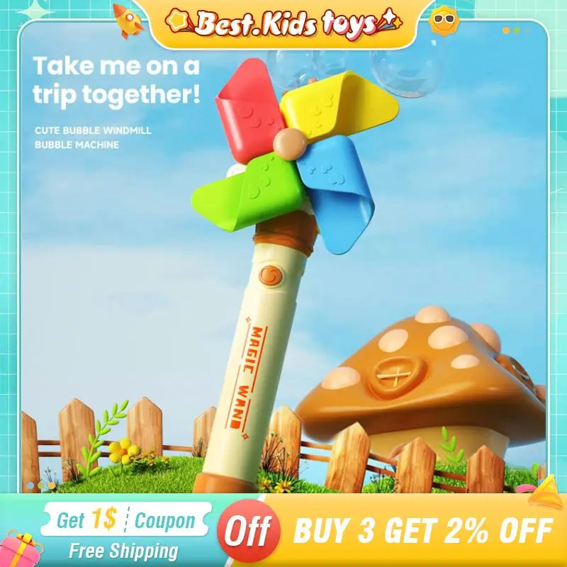 5 Holes Handle Windmill Bubble Machine With Lights Kids Toys Automatically Soap Blowing Bubble Sticks Three Level Adjustment
5 Holes Handle Windmill Bubble Machine With Lights Kids Toys Automatically Soap Blowing Bubble Sticks Three Level Adjustment