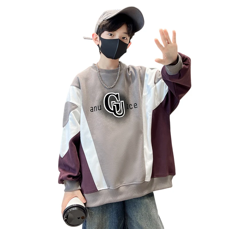 2025 Spring Boys Pullover Long Sleeve Tops for Kids Print Letter Sweatshirts Fashion Autumn Teens Child Cotton Patchwork Outfits
2025 Spring Boys Pullover Long Sleeve Tops for Kids Print Letter Sweatshirts Fashion Autumn Teens Child Cotton Patchwork Outfits