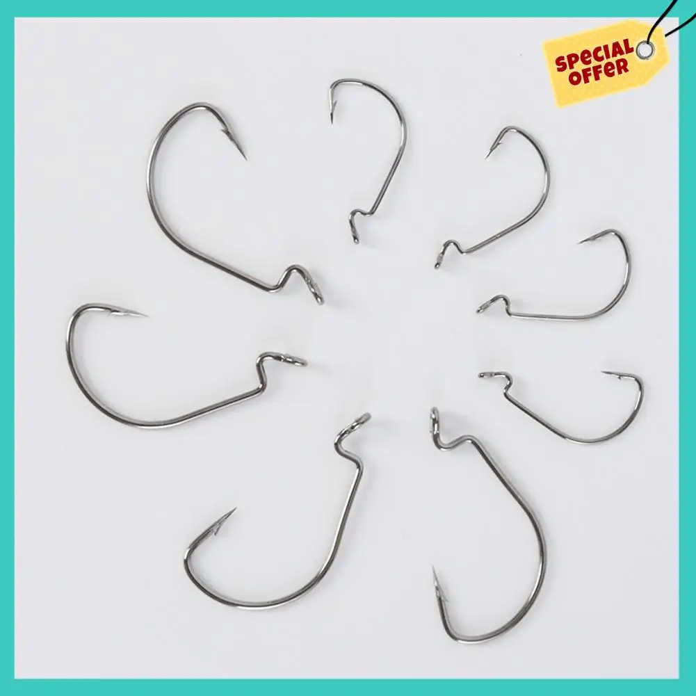 -ABHW 300Pcs Per Set Offset Fishing Hooks,High Carbon Steel Soft Worm Fish Hooks 
-ABHW 300Pcs Per Set Offset Fishing Hooks,High Carbon Steel Soft Worm Fish Hooks