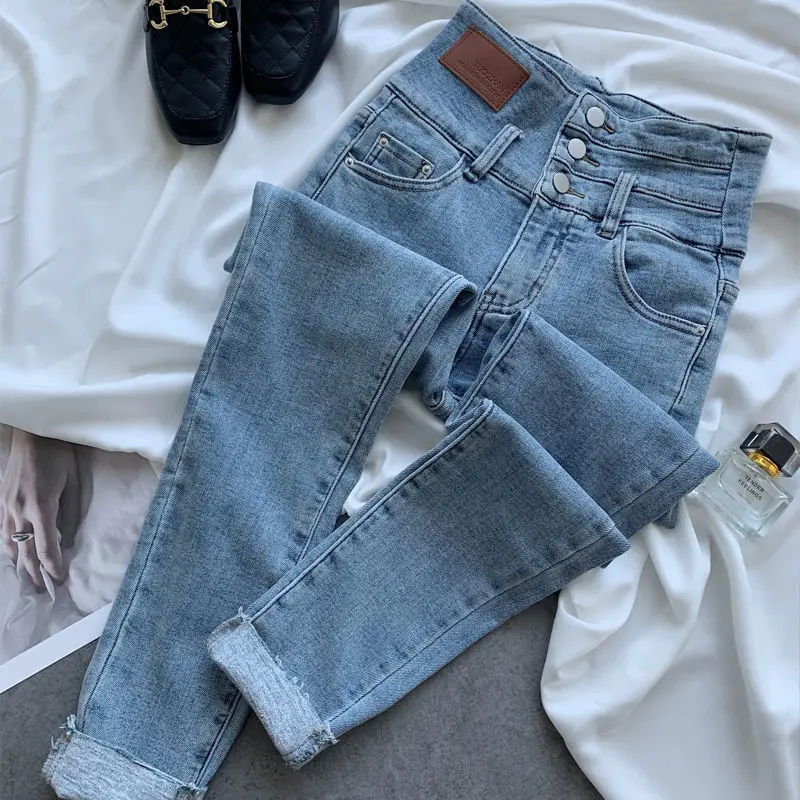 Stylish Chic Women Skinny Jeans Casual Fashion High Waist Pencil Pants Elastic Slim Denim Stretch Streetwear Style Trousers L04
Stylish Chic Women Skinny Jeans Casual Fashion High Waist Pencil Pants Elastic Slim Denim Stretch Streetwear Style Trousers L04