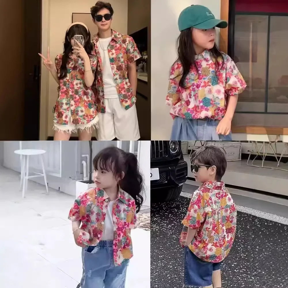 Fashion Family Vacation Mother Father and Son Floral Shirts Mom Dad and Daughter Flower Beach Tops Parents and Children Clothes
Fashion Family Vacation Mother Father and Son Floral Shirts Mom Dad and Daughter Flower Beach Tops Parents and Children Clothes