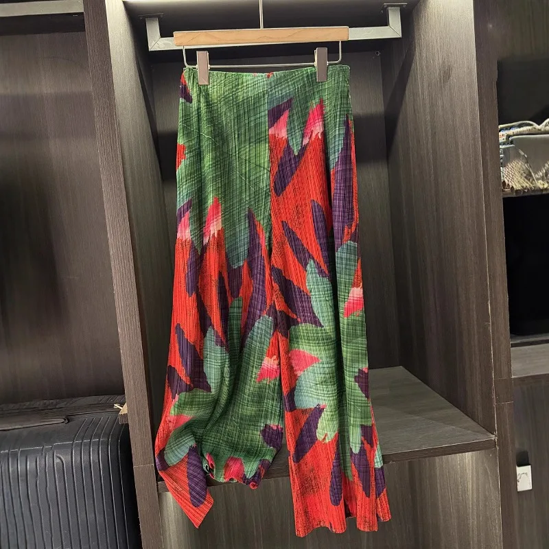 Miyake Printed Pleated Women's Casual Pants Fall New Elastic Waist Loose Thin Large Size Elastic Comfortable Wide-leg Pants
Miyake Printed Pleated Women's Casual Pants Fall New Elastic Waist Loose Thin Large Size Elastic Comfortable Wide-leg Pants