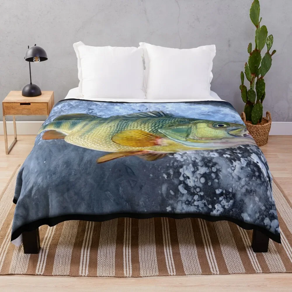 Ice Fishing, Jumbo Yellow Perch, Original Painting Throw Blanket Multi Use Warm Blanket for Living Room Bedroom
Ice Fishing, Jumbo Yellow Perch, Original Painting Throw Blanket Multi Use Warm Blanket for Living Room Bedroom