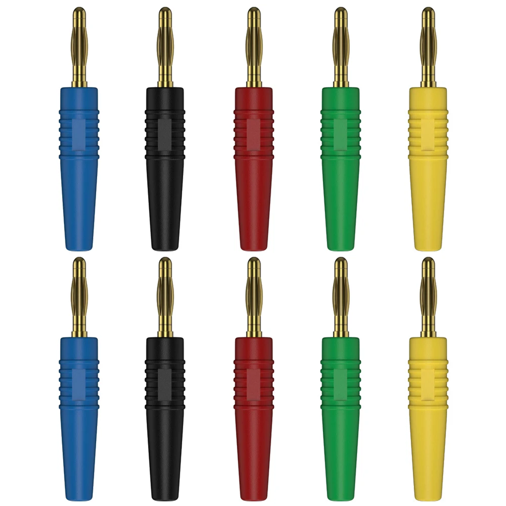 10Pcs 2mm Pure Copper Plated Gold Banana Plug Electrical Connector Adaptor 10A Banana Plug Jack Connector Instrument Banana Plug
10Pcs 2mm Pure Copper Plated Gold Banana Plug Electrical Connector Adaptor 10A Banana Plug Jack Connector Instrument Banana Plug