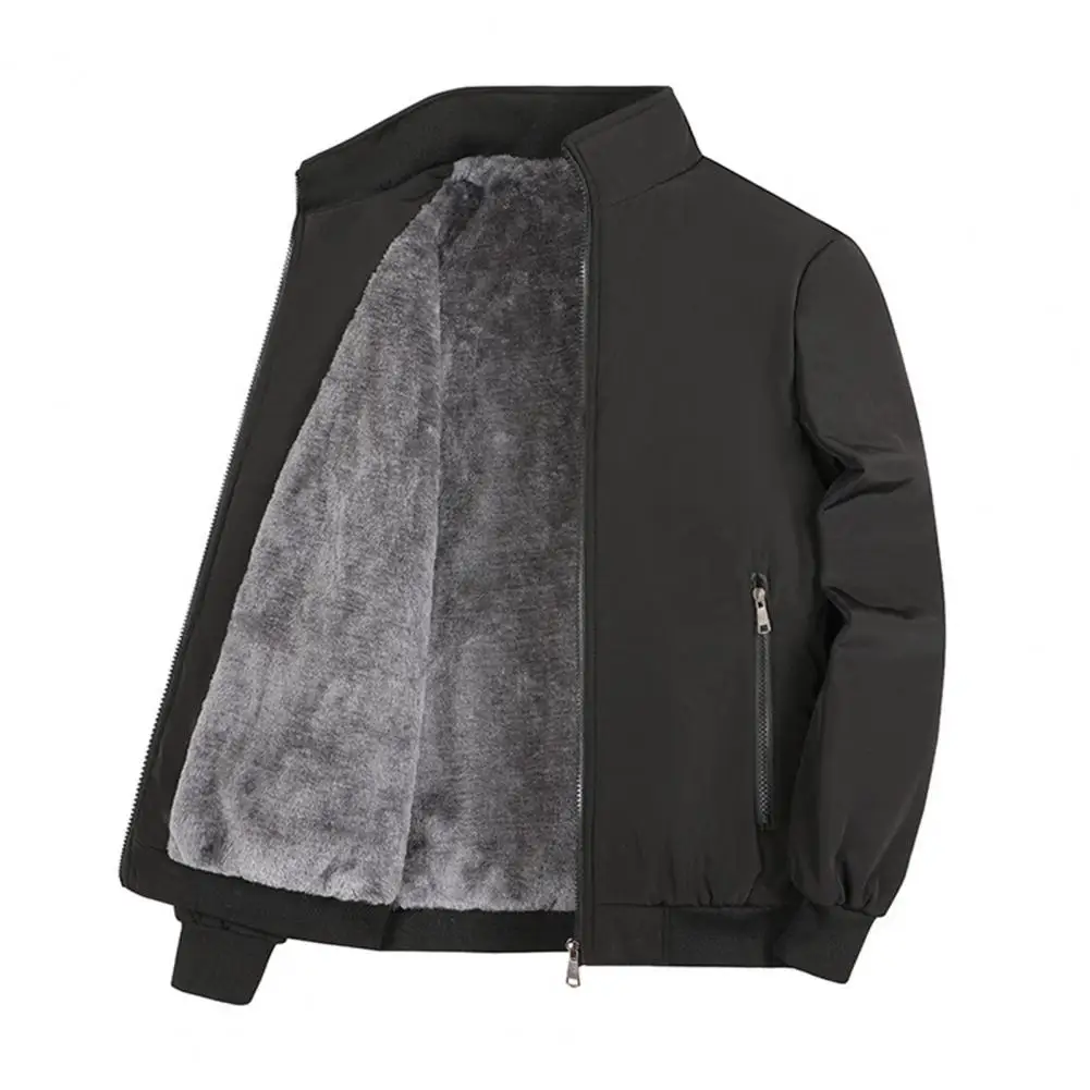 Men Thermal Jacket Windproof Cardigan Jacket with Plush Collar Zipper Pockets Elastic Cuffs for Men Plus Size Winter Outerwear
Men Thermal Jacket Windproof Cardigan Jacket with Plush Collar Zipper Pockets Elastic Cuffs for Men Plus Size Winter Outerwear