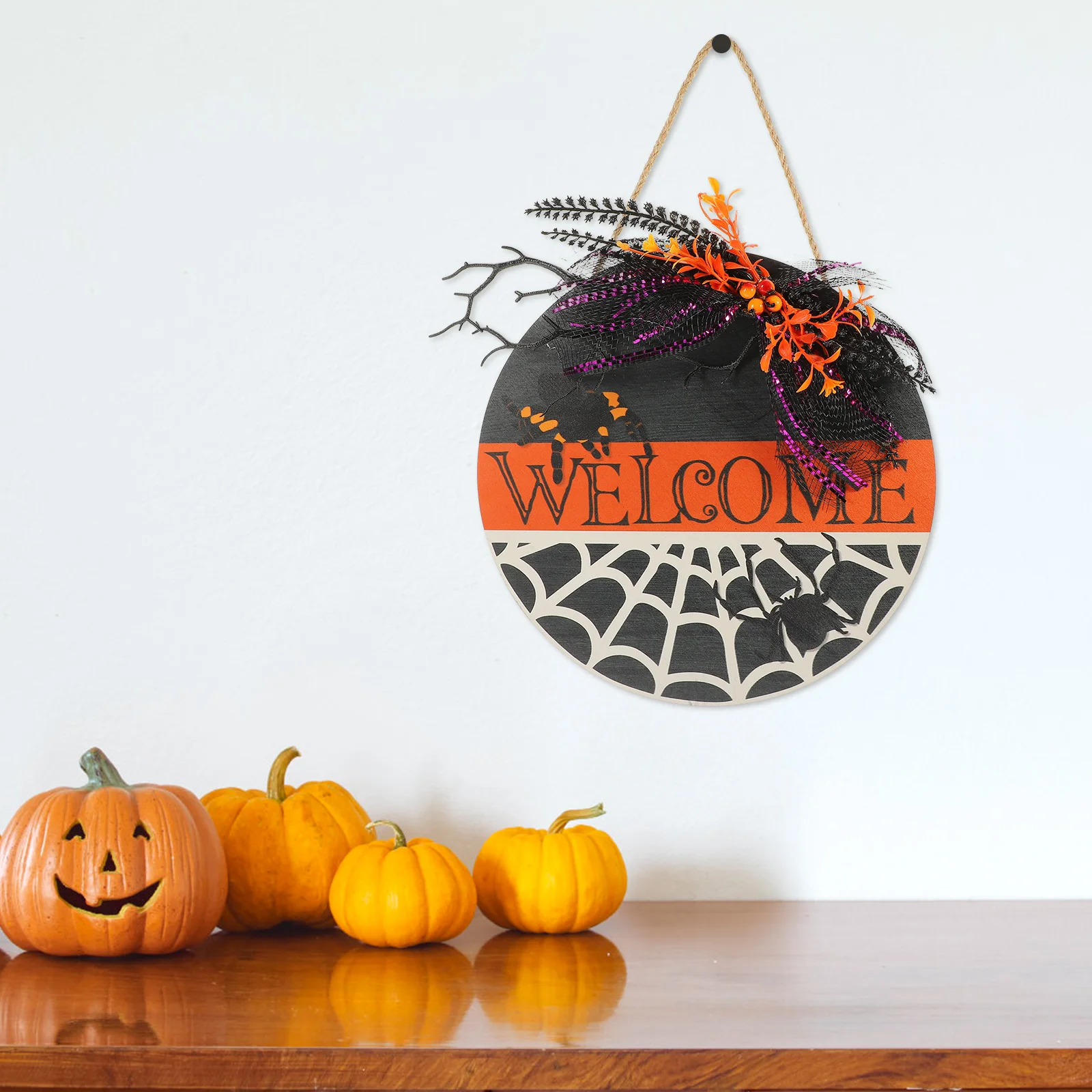 Wooden Halloween Door Sign Spider Decor Welcome Hanging Prop For Front Door Home Decoration Party Lightweight Carved
Wooden Halloween Door Sign Spider Decor Welcome Hanging Prop For Front Door Home Decoration Party Lightweight Carved