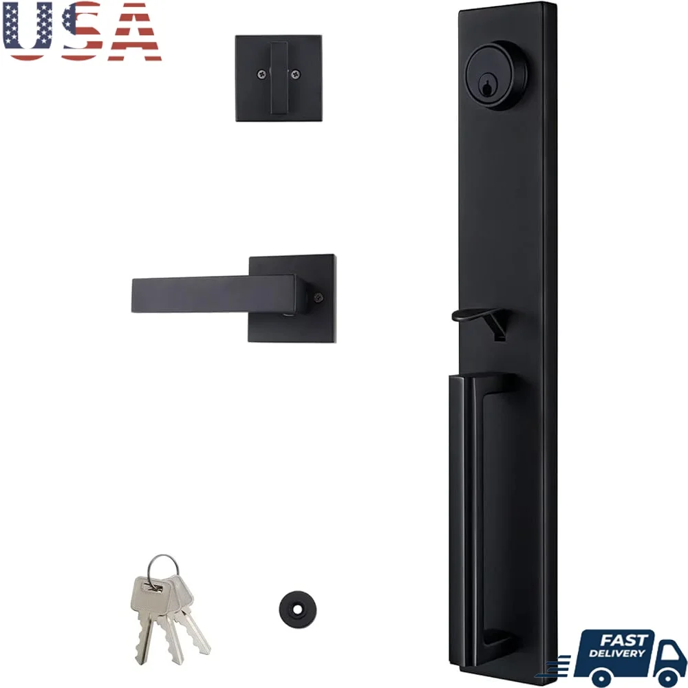 Heavy Duty Full Escutcheon French Door Handle Set Adjustable Keyed Deadbolt Lock Reversible Entry Handleset Security Doors
Heavy Duty Full Escutcheon French Door Handle Set Adjustable Keyed Deadbolt Lock Reversible Entry Handleset Security Doors