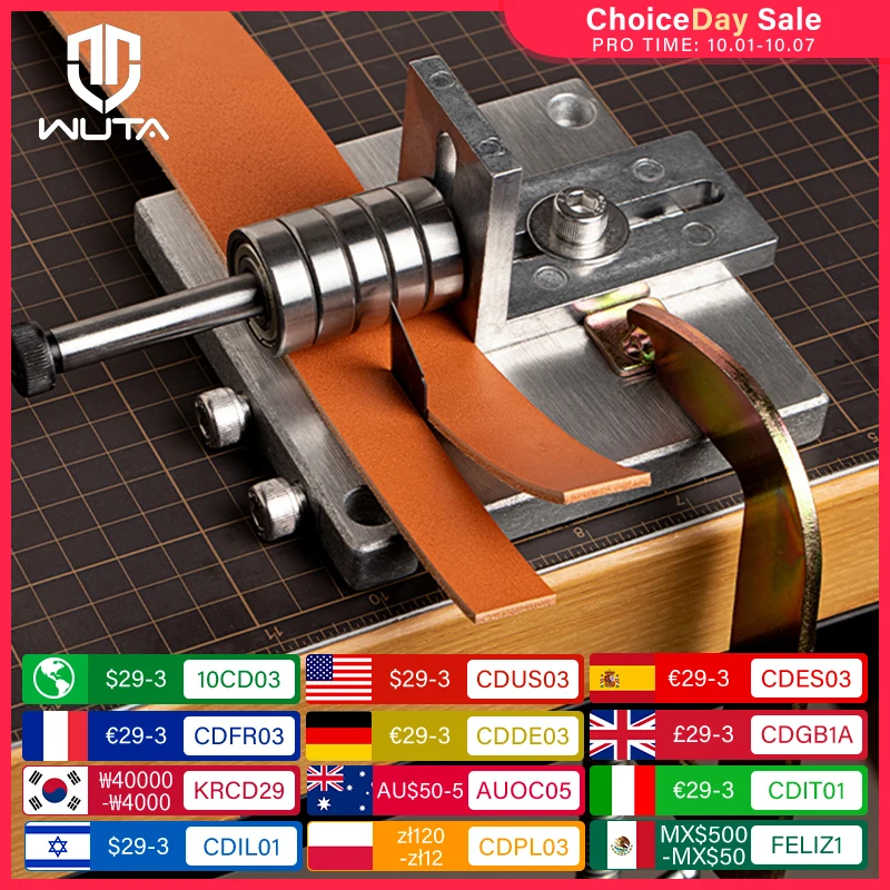 WUTA Professional Leather Strap Cutter Sharp Blades Adjustable Belt Strip Cutting Machine Splitter Hand Cut Tools with C-Clamps
WUTA Professional Leather Strap Cutter Sharp Blades Adjustable Belt Strip Cutting Machine Splitter Hand Cut Tools with C-Clamps
