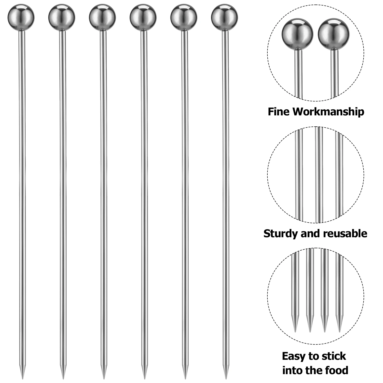 Stainless Steel Toothpick Holder Set 1 Bucket 8x5 6cm 16 Picks 10 5cm Cocktail Skewers Fruits Tasting Sticks Reusable Storage
Stainless Steel Toothpick Holder Set 1 Bucket 8x5 6cm 16 Picks 10 5cm Cocktail Skewers Fruits Tasting Sticks Reusable Storage