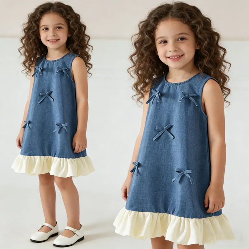Girls Dress Summer 2026 Fashion Dresses for Kids Sleeveless Children Denim Dress Toddler Princess Clothes Baby Costume 1-8T
Girls Dress Summer 2026 Fashion Dresses for Kids Sleeveless Children Denim Dress Toddler Princess Clothes Baby Costume 1-8T