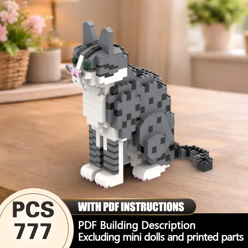 Creators Animal Series Model MOC Building Bricks Gray Tabby Cat Modular Technology Gifts Holiday Assemble Children Toys Suit
Creators Animal Series Model MOC Building Bricks Gray Tabby Cat Modular Technology Gifts Holiday Assemble Children Toys Suit