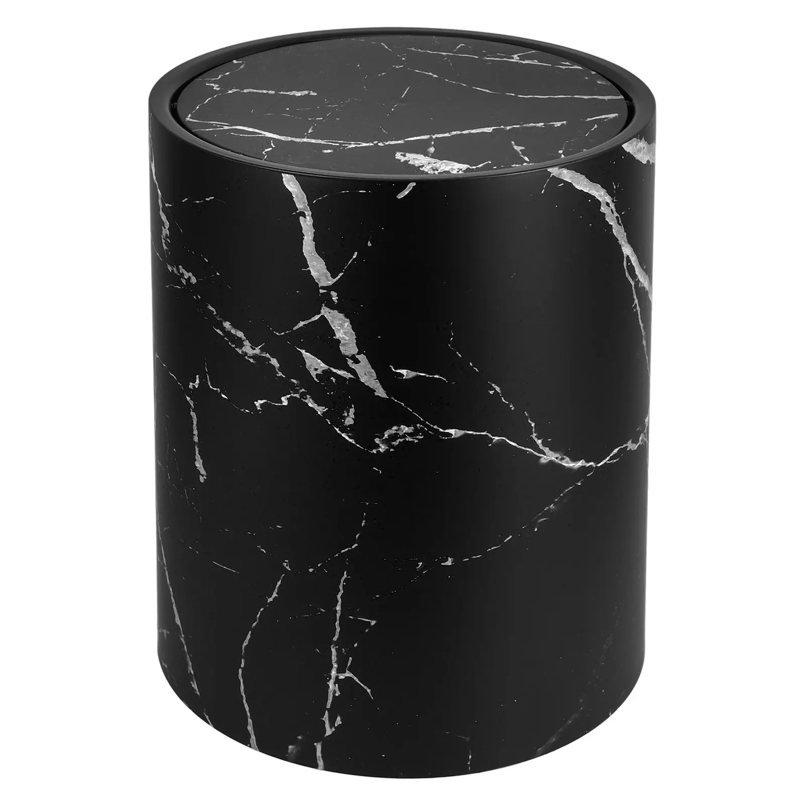 Swing Lid Marbling Garbage Bin Thick Plastic Trash Bathroom Household Utility Storage Bin Convenient Use
Swing Lid Marbling Garbage Bin Thick Plastic Trash Bathroom Household Utility Storage Bin Convenient Use