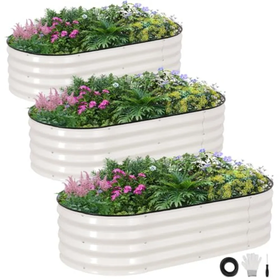 3Pcs Galvanized Raised Garden Bed Kit Outdoor Metal Raised Garden Beds for Vegetables Rust-Resistant and Easy Assembly 4x2x1ft
3Pcs Galvanized Raised Garden Bed Kit Outdoor Metal Raised Garden Beds for Vegetables Rust-Resistant and Easy Assembly 4x2x1ft