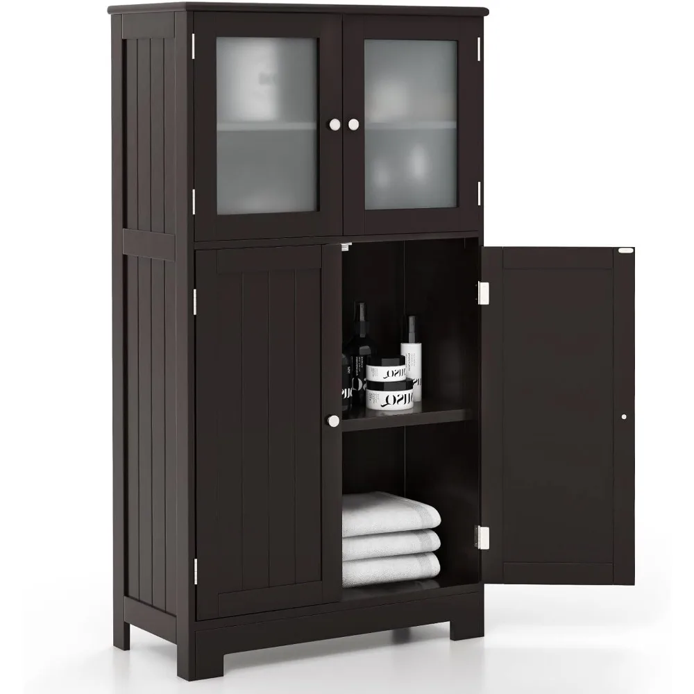 Bathroom Storage Cabinet, Wooden Linen Storage Organizer Cupboard with Doors & Adjustable Shelf, for Living Room, Kitchen
Bathroom Storage Cabinet, Wooden Linen Storage Organizer Cupboard with Doors & Adjustable Shelf, for Living Room, Kitchen