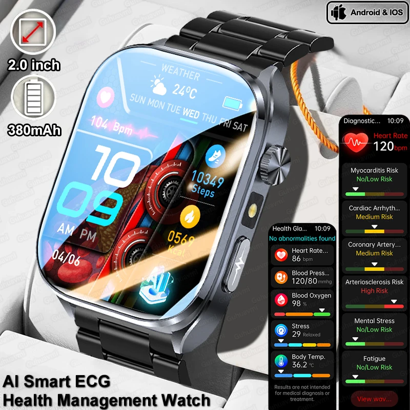 2025New AI Smart Health Grade Smartwatch 2.0'' AMOLED Screen Heart Rate Blood Lipid Uric Acid Physical Examination SmartBracelet
2025New AI Smart Health Grade Smartwatch 2.0'' AMOLED Screen Heart Rate Blood Lipid Uric Acid Physical Examination SmartBracelet