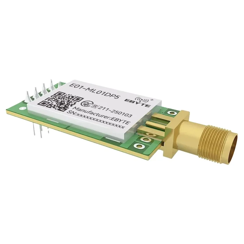 Ebyte E01-ML01DP5 2.5km Rf Wireless Module NRF24L01 PA LNA 20dBm 2.4GHz Low Cost Wireless Transceiver Module Long Range SPi
Ebyte E01-ML01DP5 2.5km Rf Wireless Module NRF24L01 PA LNA 20dBm 2.4GHz Low Cost Wireless Transceiver Module Long Range SPi