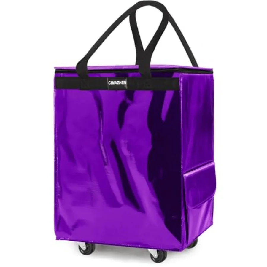Reusable Grocery Bag on 4 Wheels Foldable Rolling Tote Bag with 3 Handles and Zipper Storage Organizer for Groceries Rolling Sh
Reusable Grocery Bag on 4 Wheels Foldable Rolling Tote Bag with 3 Handles and Zipper Storage Organizer for Groceries Rolling Sh