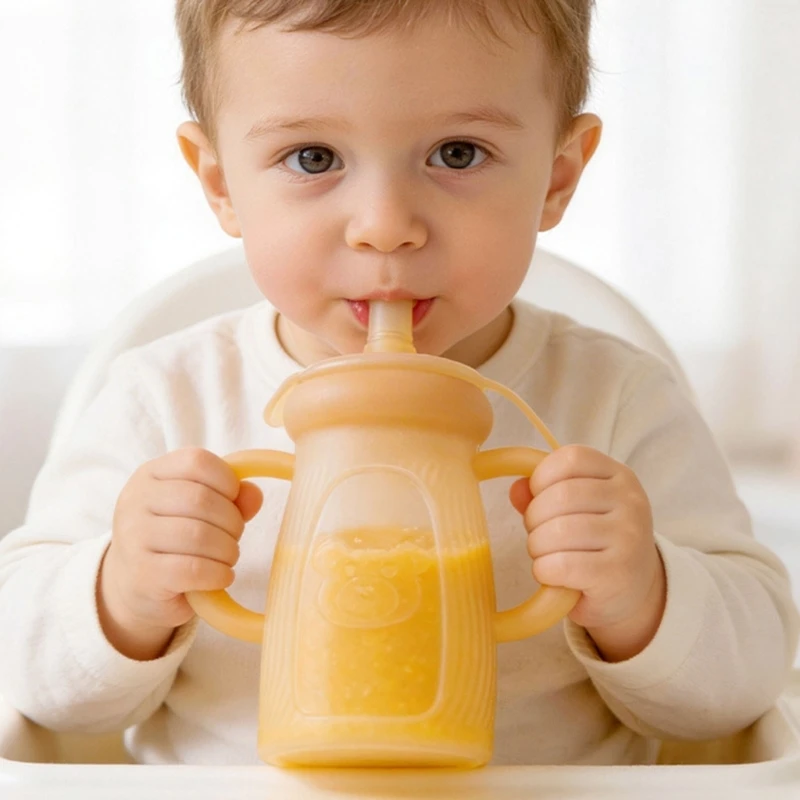 140ml New BPA Free Reusable Silicone Baby Food Pouch Portable Kids Squeeze Fruit Puree Sefl-feeding Food Bag With Leak Proof Lid
140ml New BPA Free Reusable Silicone Baby Food Pouch Portable Kids Squeeze Fruit Puree Sefl-feeding Food Bag With Leak Proof Lid