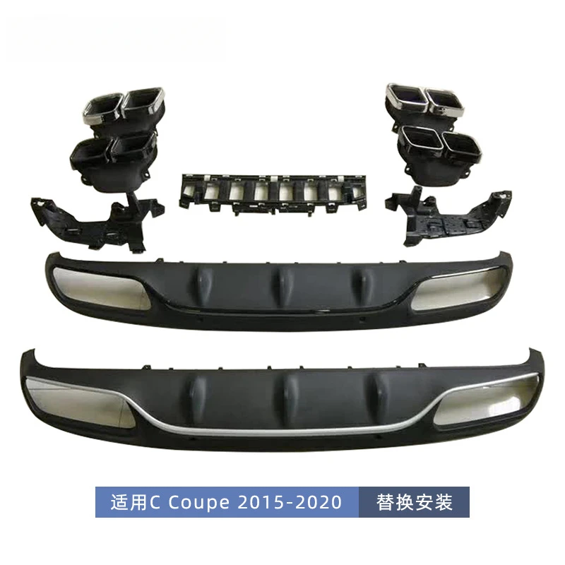 Подходит для Mercedes-Benz C-Class, двухдверная, C205, модифицированная модель 15, C63 AMG, задняя часть с четырьмя выходами
Подходит для Mercedes-Benz C-Class, двухдверная, C205, модифицированная модель 15, C63 AMG, задняя часть с четырьмя выходами